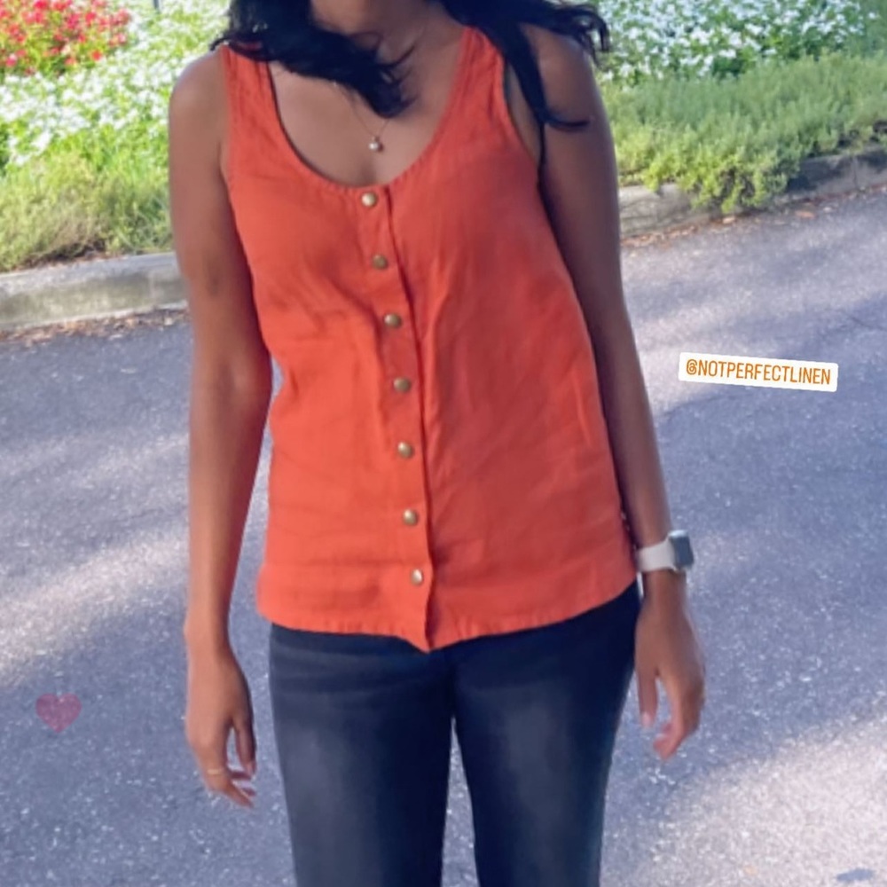 Not perfect linen porto top.